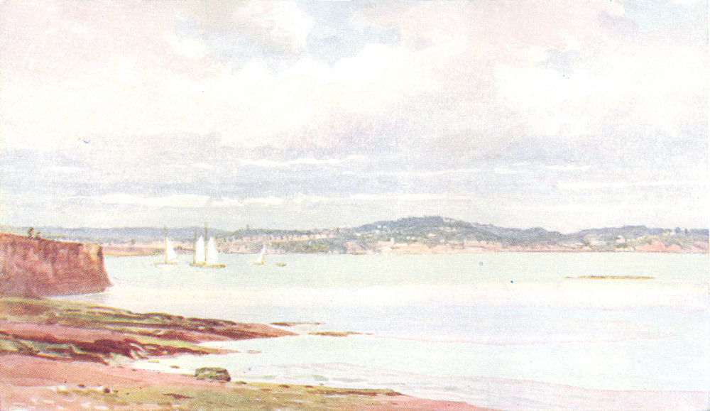 DEVON. Torquay from Paignton 1931 old vintage print picture